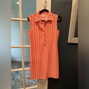 Orange and white Jude Connally dress